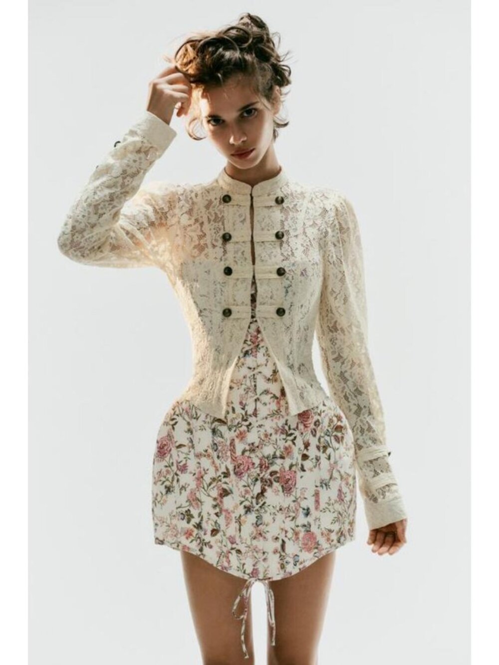 ZARA LACE FROG FASTENING JACKET 5063/803/712
